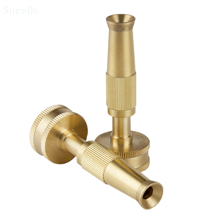 Heavy Duty Solid Brass Garden Hose Twist Nozzle Adjustable Power Sprayer Hose Nozzle