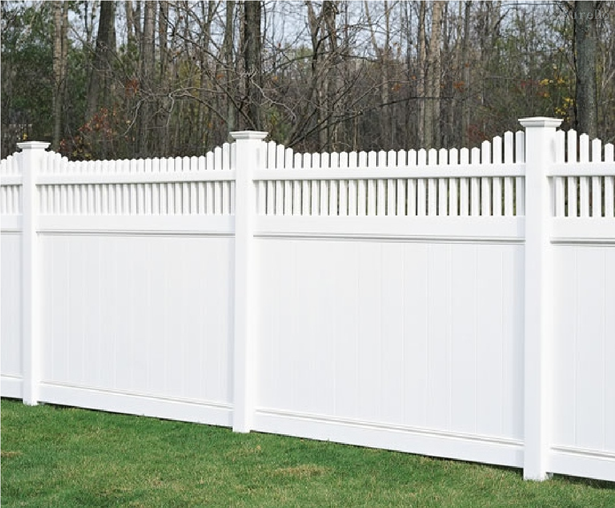 HF004 Vinyl Privacy Fence With Top Picket